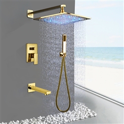 eBay Tub and Shower Fixture Gold and Chrome Two Tone